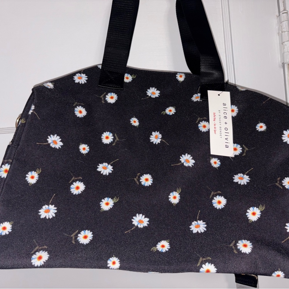 Alice + Olivia Black Floral Women's Duffle Bag